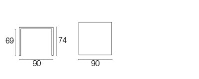 Nova: Tavolo quadrato 90x90